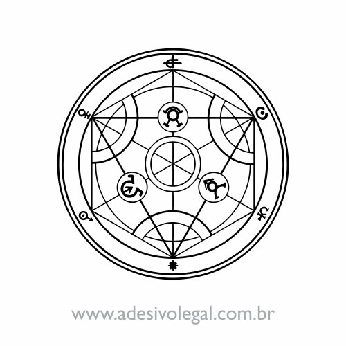 Adesivo - Círculo de Transmutação - Fullmetal Alchemist